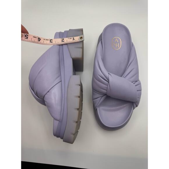 ASH Blue periwinkle Shilo Leather Slide Sandals size 37/ US 7 - Picture 13 of 13